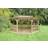 Forest Garden Premium Oval Wooden Gazebo with Timber Roof and Benches 5.1m
