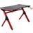 Homcom LED Gaming Desk with Cup Holder - Wine Red