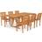 vidaXL 3059608 Patio Dining Set, 1 Table incl. 6 Chairs