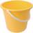 Jantex Round Plastic Bucket Yellow 10Ltr [CD805]