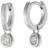 Ralph Lauren Huggie Drop Earrings - Silver/Transparent