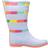 Joules Roll Up Flexible Printed Wellies - Rainbow Dog