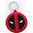 Marvel RK38555 Deadpool Shield Licensed Rubber Keychain-Keyring
