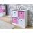 & White Kids 4 Cube Storage Unit White/Pink