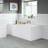 Aurora Modern Bathroom Front & 750 End Bath Panel Pack White Gloss Plinth