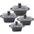 Sq Professional Nea Marbell Cookware Set with lid 4 Parts