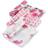 LollyBanks 100% cotton Muslin Swaddle Baby Blanket Set, Pink Flamingo and Flower Patterns cute Receiving Blankets for girl, Pack of 3 Breathable Secu
