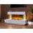 Adam Aspen White Marble & Slate Fireplace with Downlights & Sahara Electric Fire, 50 Inch