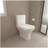 Close Coupled Toilet Square Soft Close Seat Short Projection Bathroom WC White