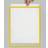 Frame with transparent film, format A2, pack of 10, self-adhesive, yellow