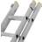 18 Rung Aluminium Double Section Extension Ladders & Stabiliser Feet 2.5m 4m