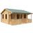 18x18 The Addlington 44mm Cabin L5350 x W5350 mm Solid Wood/Softwood/Pine Natural