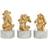 Dkd Home Decor Golden White Resin Marble Tropical Monkeys 10,5 10,5 Figurine