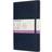 Moleskine Large Double Layout Plain Ruled Softcover Notebook: Sapphire
