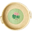 Rice Raffia Round Bread Basket w. Flower Embroidery