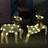 vidaXL gold 2x Reindeers Christmas Lamp