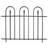 None Triple Arch Finial Fence Section Black