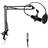 Suspension Microphone Boom Stand, Simple Clamp-Style Installation, Desktop Scissor Spring Arm Mic Stand w/ Shock Mount, Quick Setup & attached, Maximum Mic Arm Extension Dst= 2.26' ft. Pyle (PMKSH01)