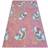Fitted carpet for kids unicorn pink pink 150x400