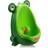 Foryee Cute Frog Potty Training Urinal for Boys with Funny Aiming Target Blackish Green