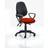 Dynamic Eclipse III Lever Task Operator Chair Black Back Bespoke Seat With Loop Arms In Orange