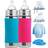 Pura Stainless Gift Set with 11oz/325 ml Stainless Steel Infant Bottles (2) Silicone Medium-Flow Nipples (2) Fast-Flow Nipples (2) XL Sipper Spouts (2) Sealing Disks (2) Sleeves (2