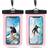 JOTO Waterproof Case Universal Phone Holder Pouch, Underwater Cellphone Dry Bag Compatible with iPhone 13 Pro 12 11 Pro Max XS XR X 8 7 6S, Galaxy S21 S20 S10 Note Pixel Up to 7.0" -2 Pack,Clearpink