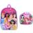 Disney Girl's Princess 16-Inch Backpack with Matching Lunch Bag Pink