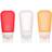 Humangear Gotoob 3-Pack 3 Squeezable Travel Tube Clear/red/orange