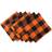 DII Buffalo Check Collection, Classic Farmhouse Cloth Napkin Black, Orange (50.8x50.8cm)