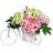Nearly Natural Peony and Hydrangea Tricycle Silk Flower Arrangement Artificial Plant