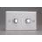 Varilight WYD2.CW Urban Chalk White 2 Gang Dimmer Plate Only Dimmer Knobs (Twin Plate)