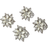 Saro Lifestyle Bejeweled Flower Napkin Ring 6.4cm 4pcs