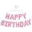 Light Pink Happy Birthday Sign Banner Balloons 16 Inch Mylar Foil Letters Balloons Banner Reusable Ecofriendly Material for Birthday Decorations and Party Supplies