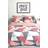 Dreamscene Teddy Fleece Duvet Cover Pink, White, Grey (40x19cm)