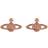 Vivienne Westwood Mini Bas Relief Earrings - Rose Gold/Pink