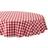 DII Checkers 70" Round Tablecloth White, Red