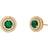 Michael Kors Brilliance Stud Earrings - Gold/Transparent/Green
