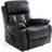 Chester Heated Leather Massage Recliner Chair Black