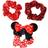 Disney Minnie Mouse Red & Black 3Pc Hair Scrunchie Set