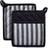 Zingz & Thingz DIIÂ® Stripe Set Pot Holders Black, White