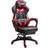 Vinsetto Gaming Chair Ergonomic Reclining Manual Footrest Wheels Red