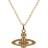 Vivienne Westwood Man Mini Bas Relief Orb Pendant Necklace - Gold/Topaz
