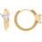 Rivka Friedman Huggie Hoop Earrings - Gold/Transparent