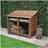 Rutland County Garden Furniture Cottesmore 4ft log store Kindling Shelf Rustic Brown