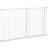 Pawhut Pressure Fit Pet Gate Extra Wide Stair Gate for Dogs White
