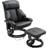 Homcom Recliner Massage Chair Armchair and Stool Massage Black