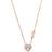 Michael Kors Heart-Cut Pendant Necklace - Rose Gold/Pink/Transparent