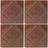 Premier Copper Products T4DBD_PKG4 Package of Four 4" 4" Hammered Copper Tiles with Diamond Design Copper Flooring Tile Field Tile Copper