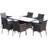 OutSunny 6-Seater Patio Dining Set, 1 Table incl. 6 Chairs